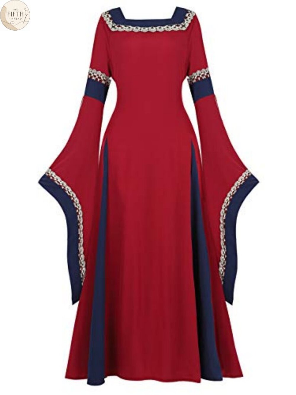 Renaissance Medieval Queen Gown Costume Cosplay Ren Faire Dress
